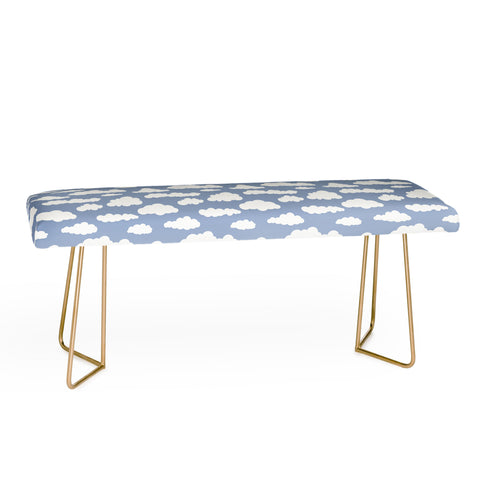 retrografika Sunny Summer Sky White Cartoon Bench
