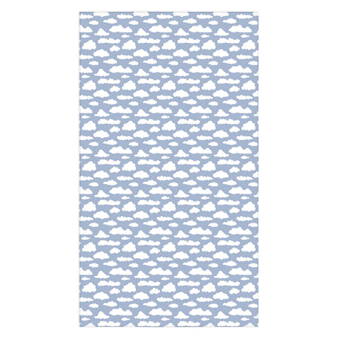 retrografika Sunny Summer Sky White Cartoon Tablecloth