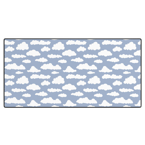 retrografika Sunny Summer Sky White Cartoon Desk Mat