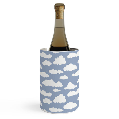 retrografika Sunny Summer Sky White Cartoon Wine Chiller