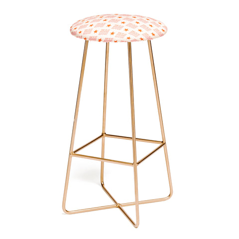 retrografika This is My Second Rodeo pink Bar Stool