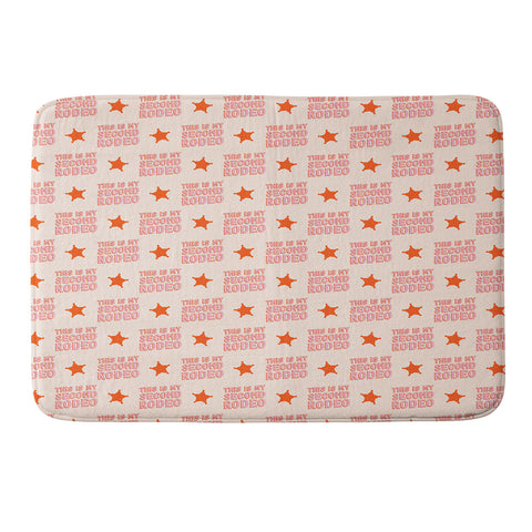 retrografika This is My Second Rodeo pink Memory Foam Bath Mat