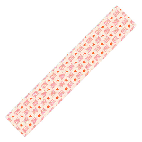 retrografika This is My Second Rodeo pink Table Runner