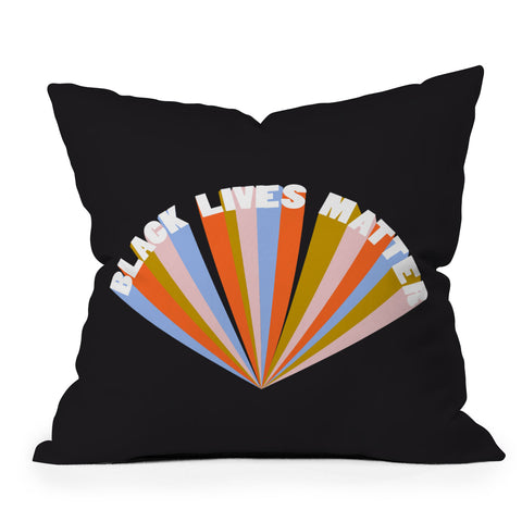 Rhianna Marie Chan Black Lives Matter II Outdoor Throw Pillow