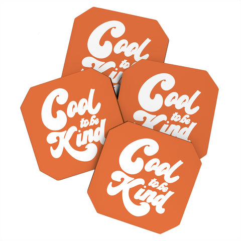 Rhianna Marie Chan Cool To Be Kind Terra Cotta Coaster Set