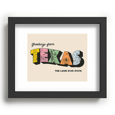 Rhianna Marie Chan Greetings From Texas Recessed Framing Rectangle