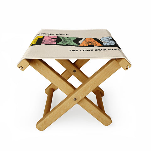 Rhianna Marie Chan Greetings From Texas Folding Stool