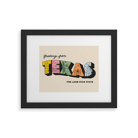Rhianna Marie Chan Greetings From Texas Framed Art Print
