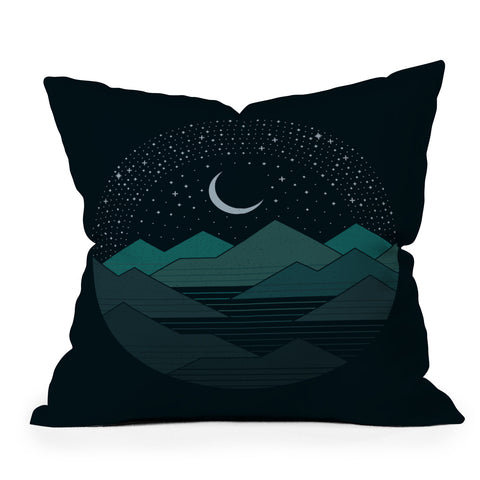 Rick Crane Between The Mountains And The Stars Outdoor Throw Pillow