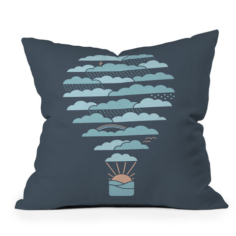 Rick Crane Weather Balloon Outdoor Throw Pillow