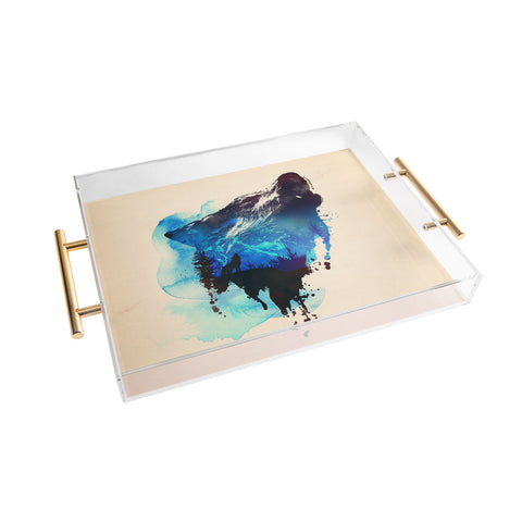 Robert Farkas Alone As A Wolf Acrylic Tray