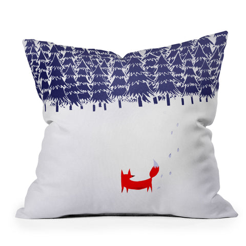 Robert Farkas Alone In The Forest Outdoor Throw Pillow