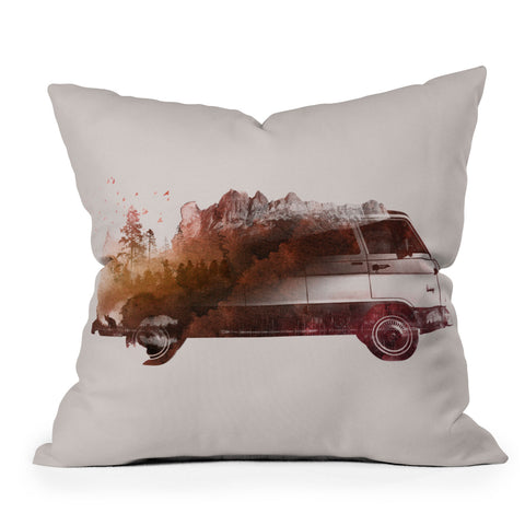 Robert Farkas Drive me back home Outdoor Throw Pillow