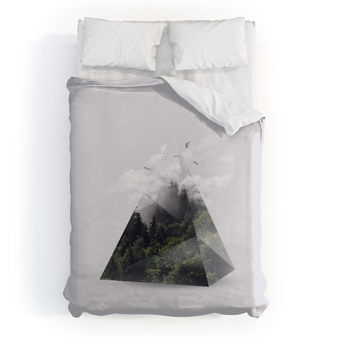 Robert Farkas Forest triangle Duvet Cover