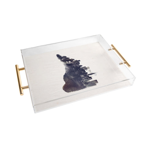 Robert Farkas Fox from the city Acrylic Tray