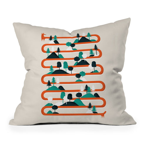 Robert Farkas Foxy Stripes Outdoor Throw Pillow