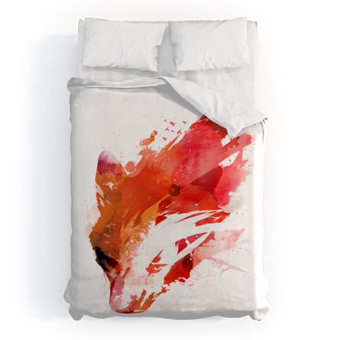 Robert Farkas Hungry Fox Duvet Cover