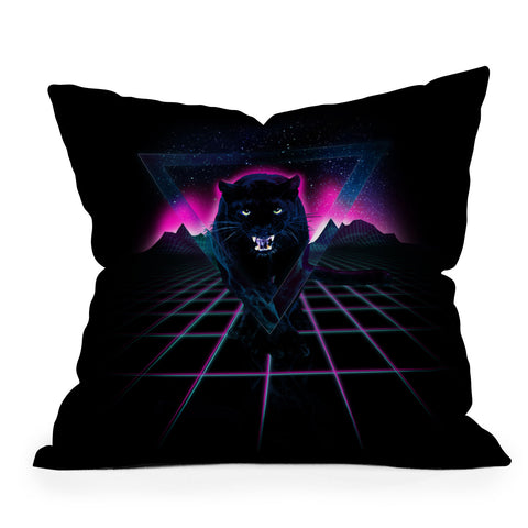 Robert Farkas Jaguar Poster Outdoor Throw Pillow
