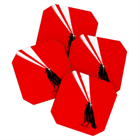 Robert Farkas Laser crow Coaster Set