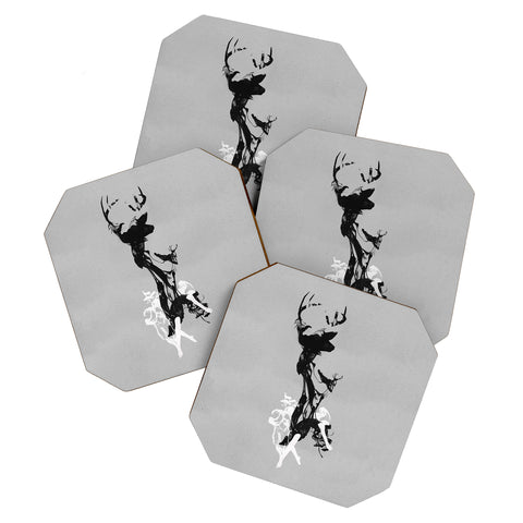Robert Farkas Last time I was a deer Coaster Set