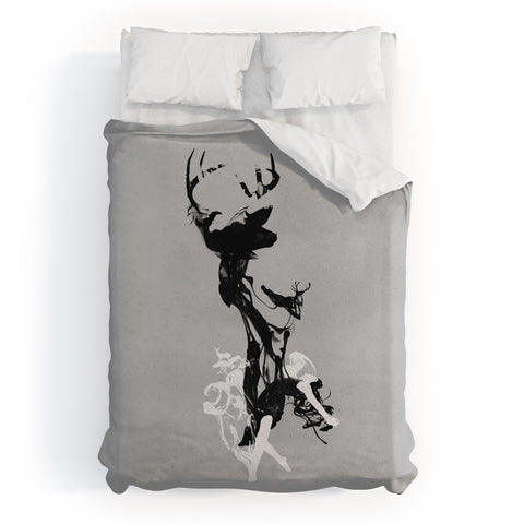 Robert Farkas Last time I was a deer Duvet Cover