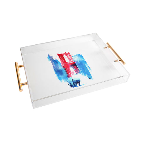 Robert Farkas Manhattan Bridge Acrylic Tray