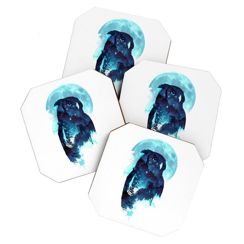 Robert Farkas Midnight Owl Coaster Set
