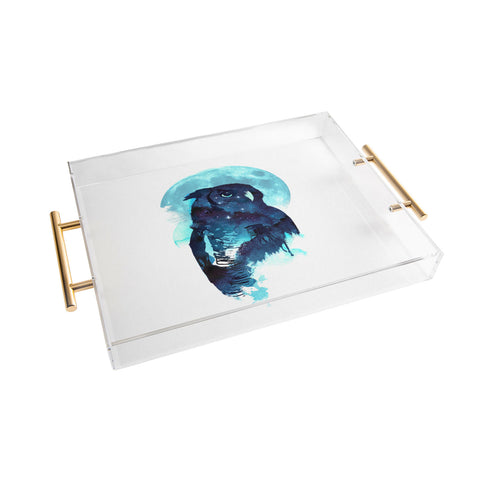 Robert Farkas Midnight Owl Acrylic Tray