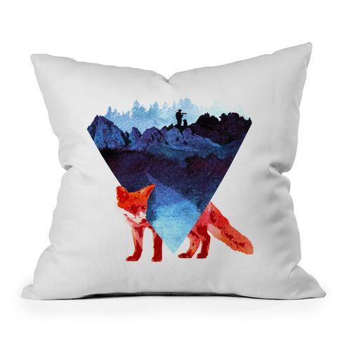 Robert Farkas Risky road Outdoor Throw Pillow
