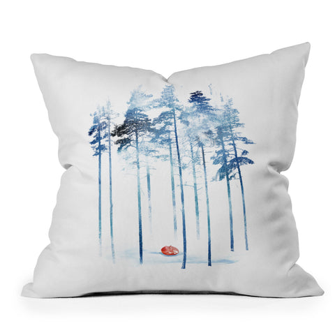 Robert Farkas Sleeping in the woods Outdoor Throw Pillow