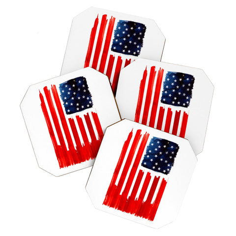 Robert Farkas Stars And Stripes Coaster Set