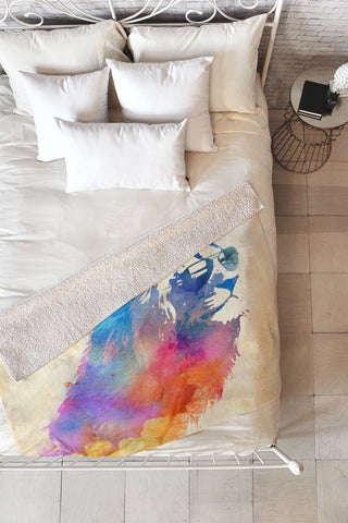 Robert Farkas Sunny Leo Fleece Throw Blanket