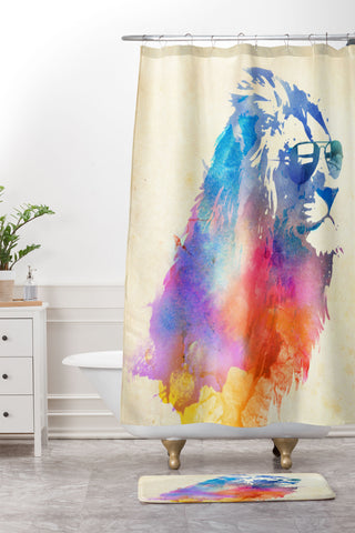 Robert Farkas Sunny Leo Shower Curtain And Mat