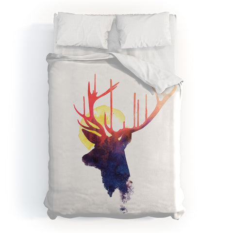 Robert Farkas The burning sun Duvet Cover
