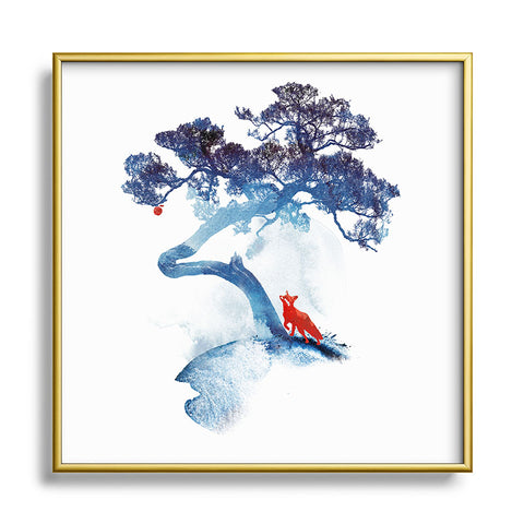 Robert Farkas The last apple tree Square Metal Framed Art Print
