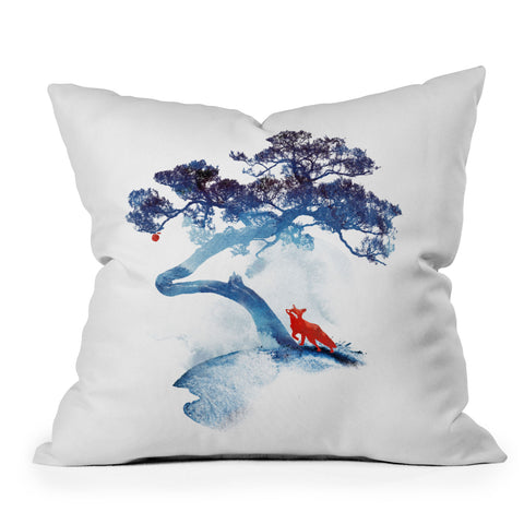 Robert Farkas The last apple tree Outdoor Throw Pillow