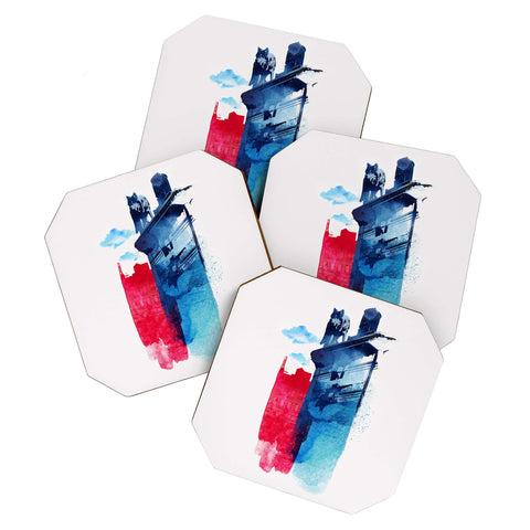 Robert Farkas This Is My Town Coaster Set