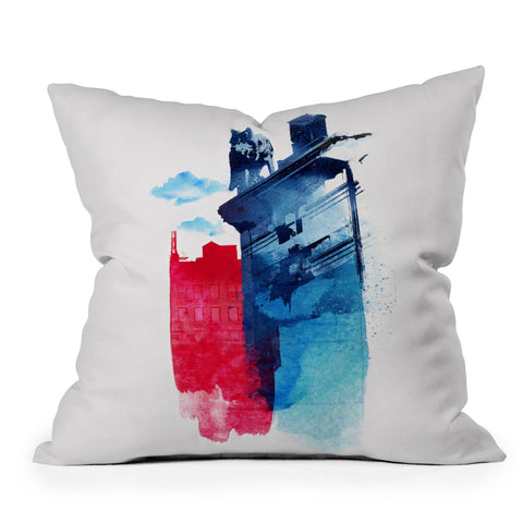 Robert Farkas This Is My Town Outdoor Throw Pillow