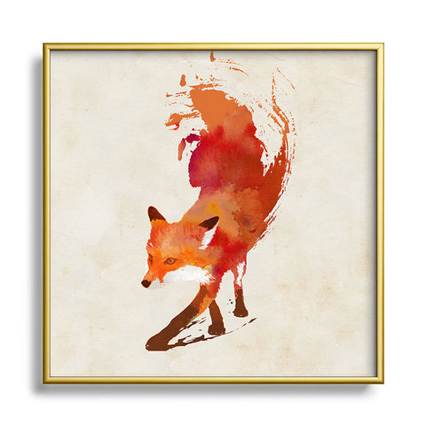 Robert Farkas Vulpes Square Metal Framed Art Print