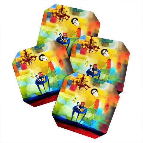 Robin Faye Gates Cheeze It Thank You Coaster Set