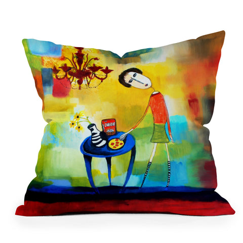 Robin Faye Gates Cheeze It Thank You Outdoor Throw Pillow