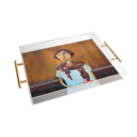 Robin Faye Gates Mary And Larry Acrylic Tray