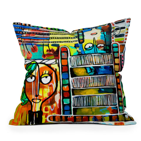 Robin Faye Gates Musical Chairs Outdoor Throw Pillow