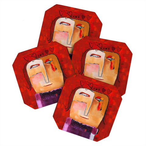 Robin Faye Gates Stellas Love Coaster Set
