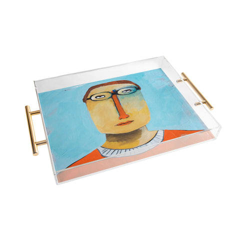 Robin Faye Gates Untitled Man Acrylic Tray