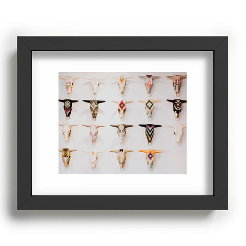 Romana Lilic  / LA76 Photography Bull Skulls Mexican Folk Art Recessed Framing Rectangle