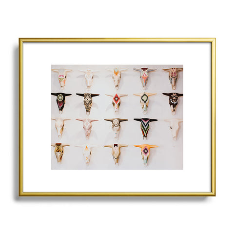 Romana Lilic  / LA76 Photography Bull Skulls Mexican Folk Art Metal Framed Art Print