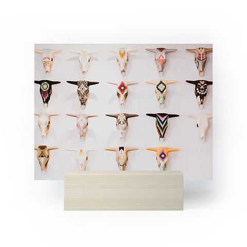 Romana Lilic  / LA76 Photography Bull Skulls Mexican Folk Art Mini Art Print