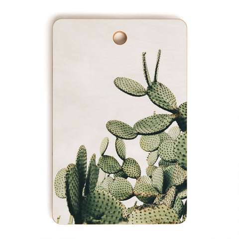 Romana Lilic  / LA76 Photography Cactus on blue sky Cutting Board Rectangle