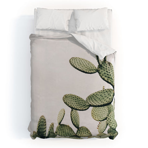 Romana Lilic  / LA76 Photography Cactus on blue sky Duvet Cover